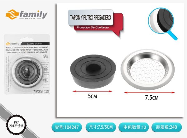 Tapon y Filtro Fregadero - Kit de tapón y filtro para fregaderos