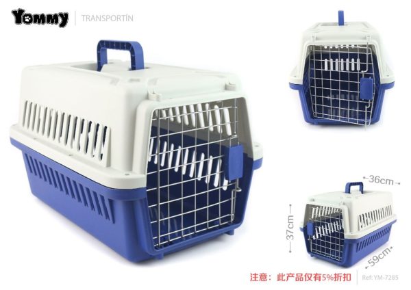 Transportín para mascotas azul 59x37x36cm - Accesorios para mascotas