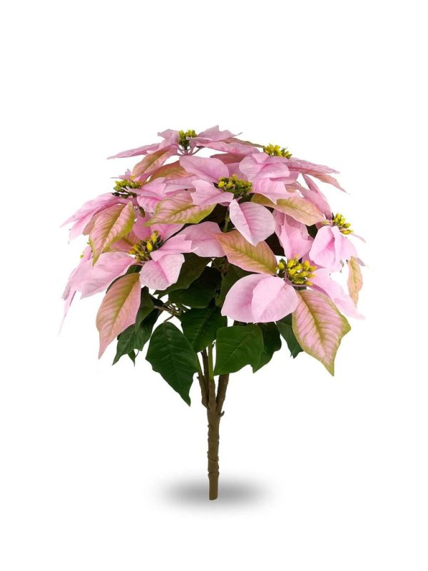 Bonsái artificial de 12 cabezas de Flores de Navidad simuladas - Planta decorativa - Imagen 2