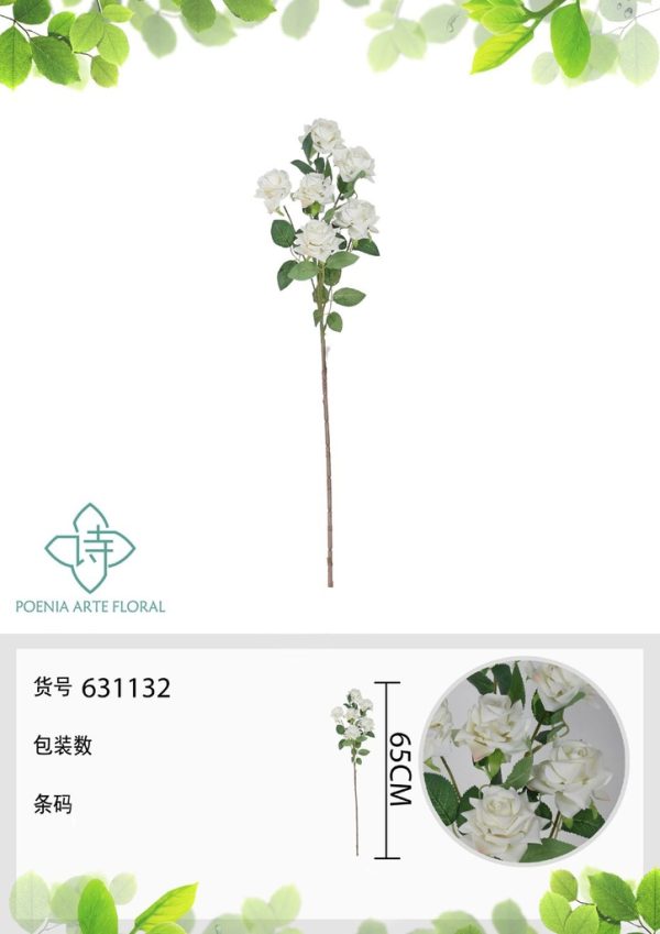 Eucalipto falso de 6 cabezas 65 cm - Decoración floral - Imagen 2