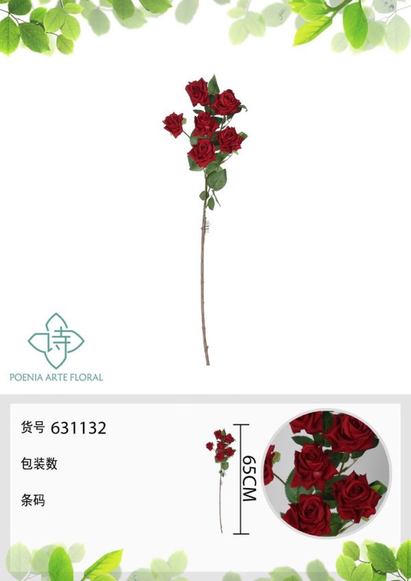 Eucalipto falso de 6 cabezas 65 cm - Decoración floral - Imagen 4