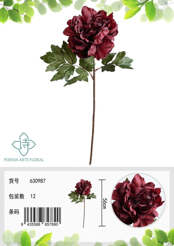 Flor artificial anémona individual 28*12cm para decoración