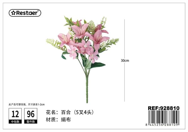Flores artificiales - ramo 6x4 lirios 32cm