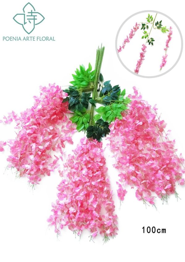Flores artificiales de glicina 110 cm - Decoraciones