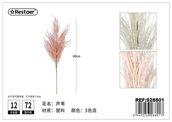 Flores artificiales de sola rama 60cm - Decoración floral sintética - Imagen 2