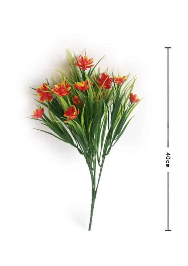 Flores artificiales naranja 6101022 para decoración