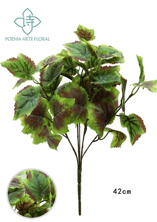 Hoja de parra artificial 16" Bushx7w/42 hojas para decoración