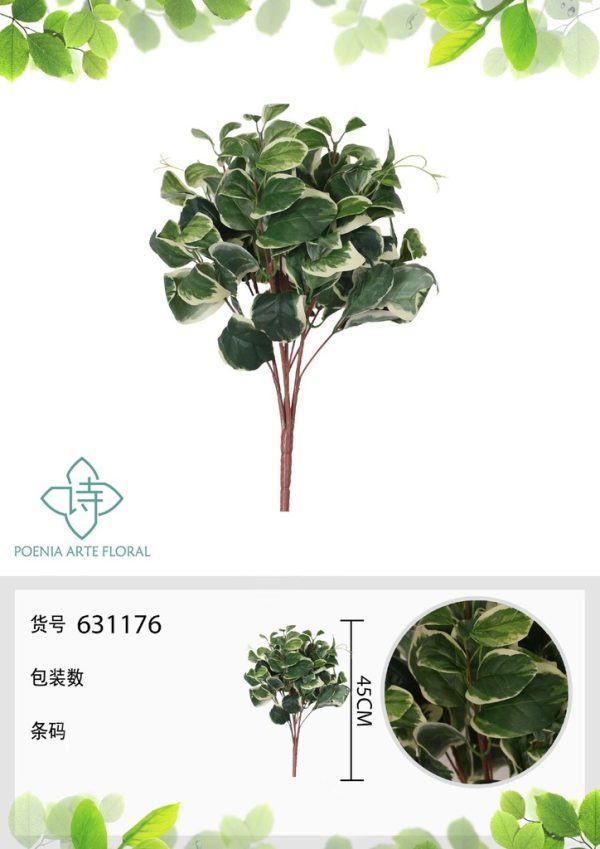 Hoja falsa de bonetería de 4 cabezas - Decoración floral - Imagen 2