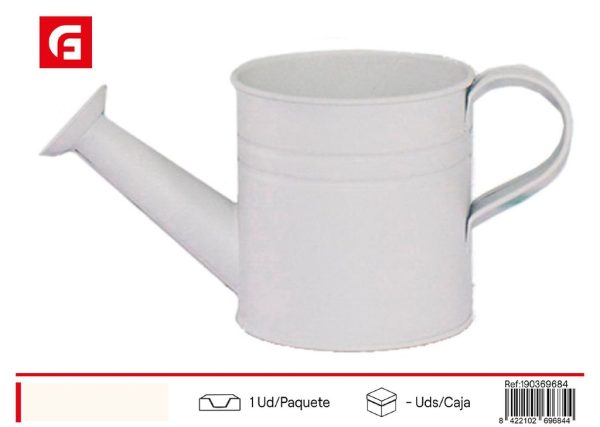 Macetero metal blanco brillo - Macetas decorativas y modernas
