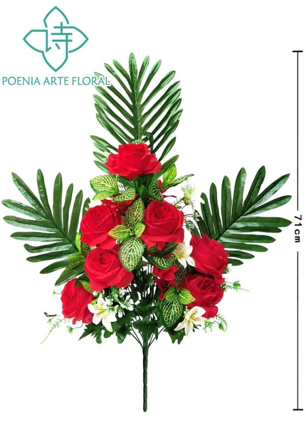 Peonía de 14 cabezas - Flores artificiales