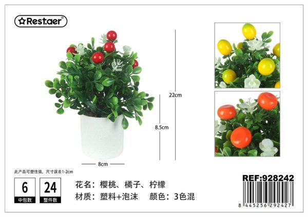 Planta artificial 22 cm - Decoración de flores artificiales