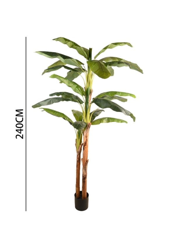 Planta artificial banano 240cm decoración hogar
