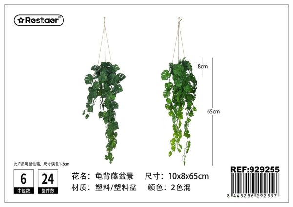 Planta artificial colgante de macetas 10x8x65cm