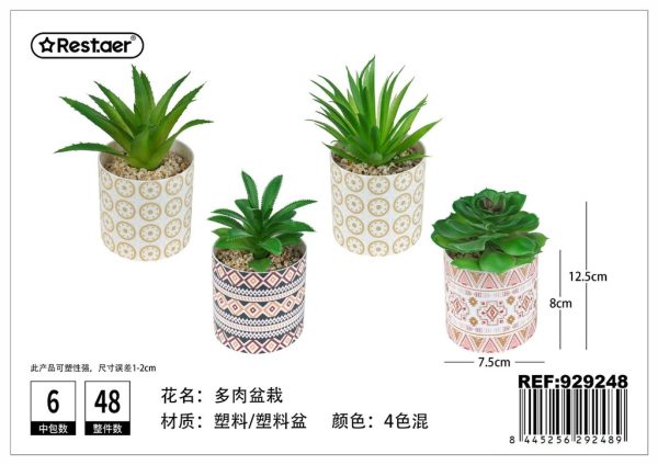 Planta artificial de macetas 7.5*8*13cm - Decoración de plantas