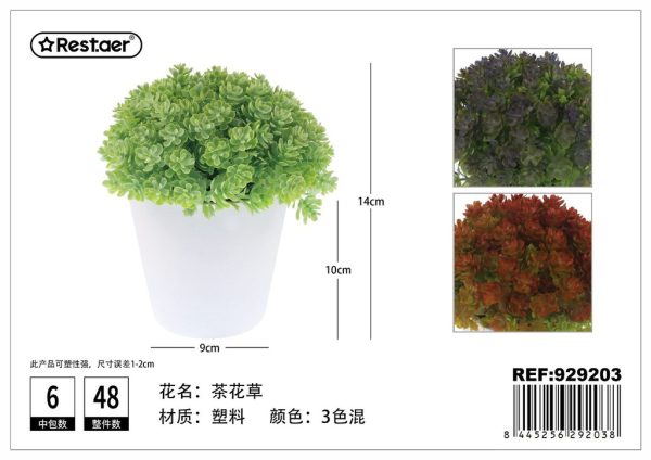 Planta artificial de té de 14 cm - Flores y decoración