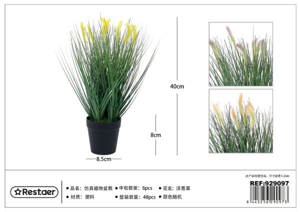 Planta artificial en maceta 40cm para decoración del hogar