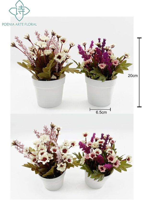 Planta artificial pequeña en maceta - Bonsái decorativo - Imagen 3