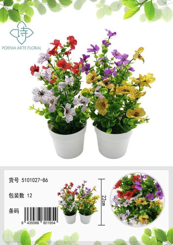 Planta artificial pequeña en maceta - Bonsái decorativo - Imagen 4