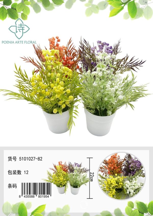 Planta artificial pequeña en maceta - Bonsái decorativo - Imagen 5