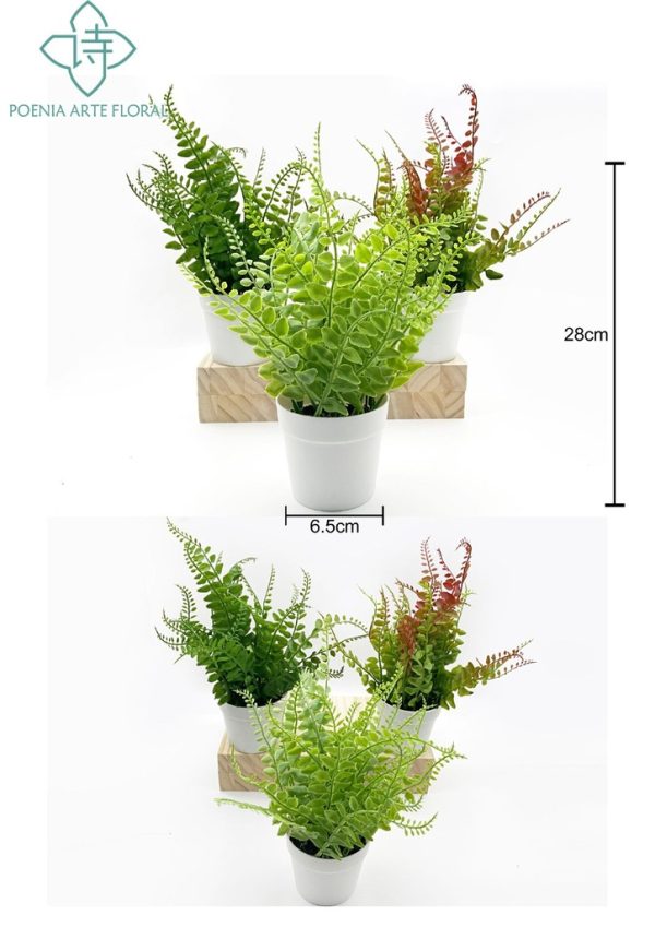 Planta artificial pequeña en maceta - Bonsái decorativo - Imagen 13