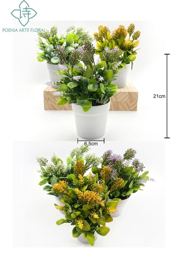Planta artificial pequeña en maceta - Bonsái decorativo - Imagen 14