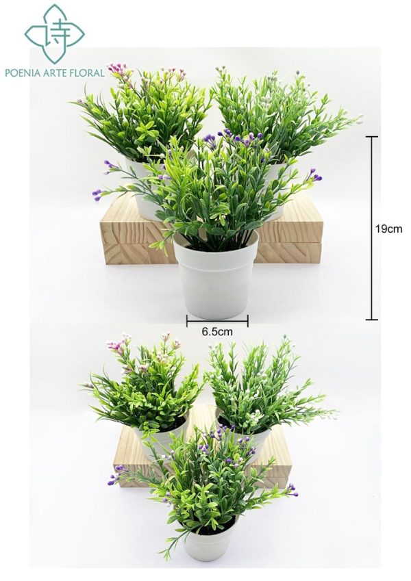 Planta artificial pequeña en maceta - Bonsái decorativo - Imagen 17