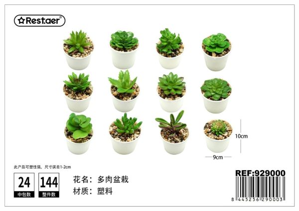 Planta artificial suculenta en maceta 10x9cm para decoración