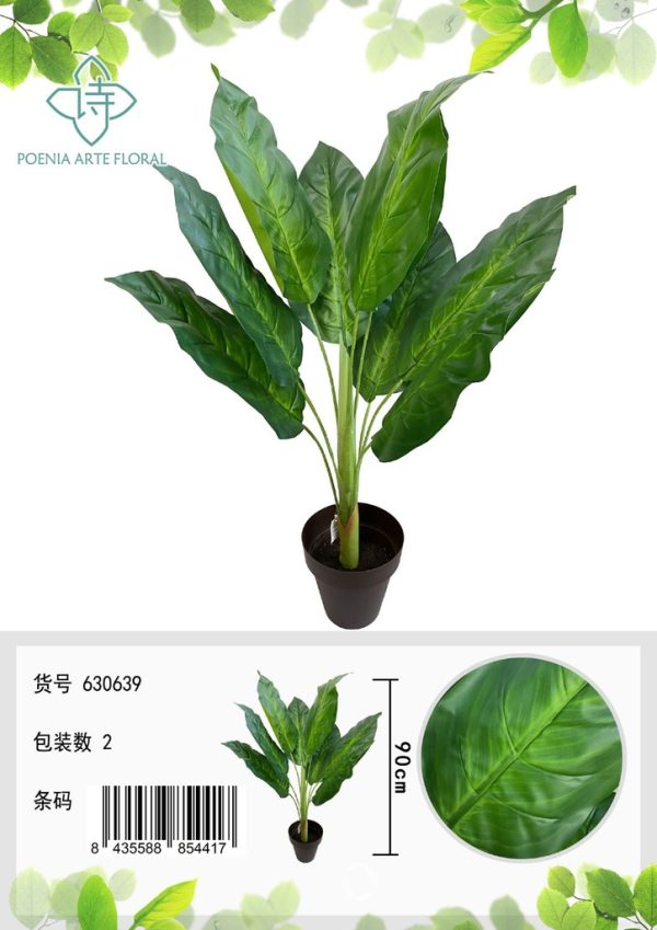 Planta artificial verde corazón 90 cm - Decoración vegetal