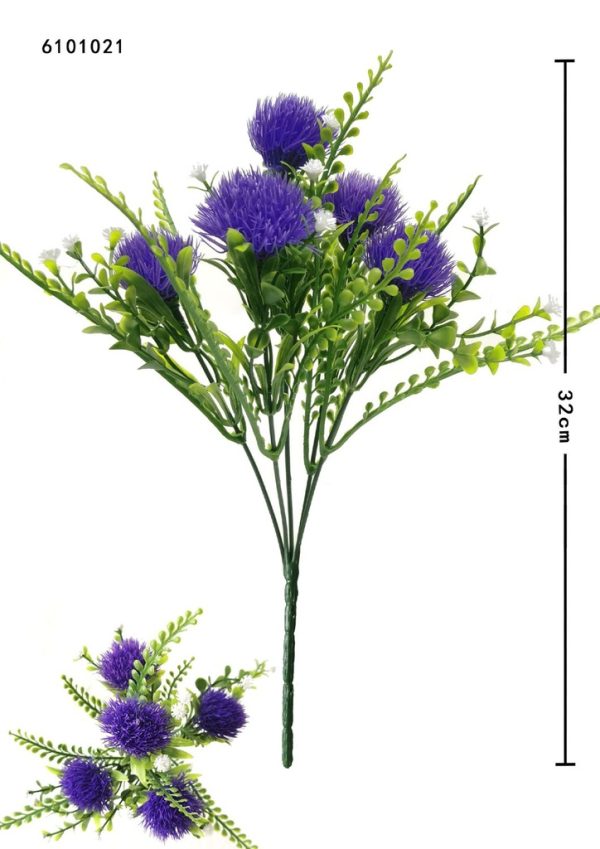 Planta artificial violeta, flor de loto - Decoración artificial
