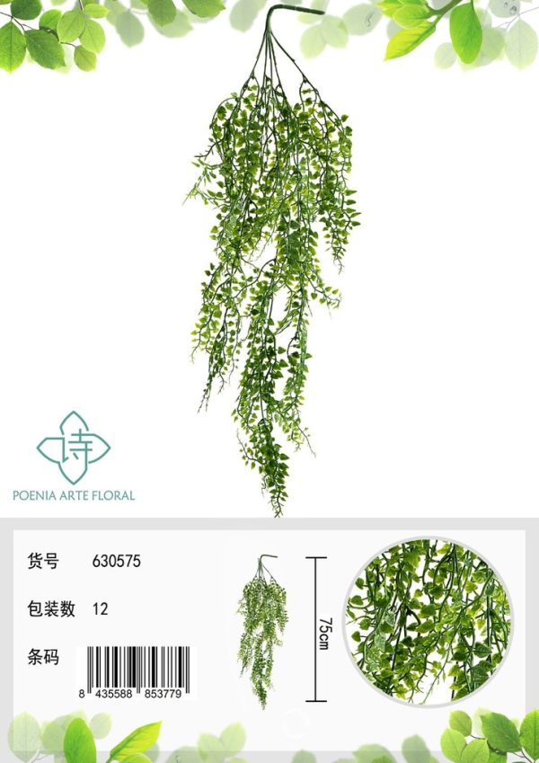 Planta colgante artificial de 65 cm - Decoración de jardín