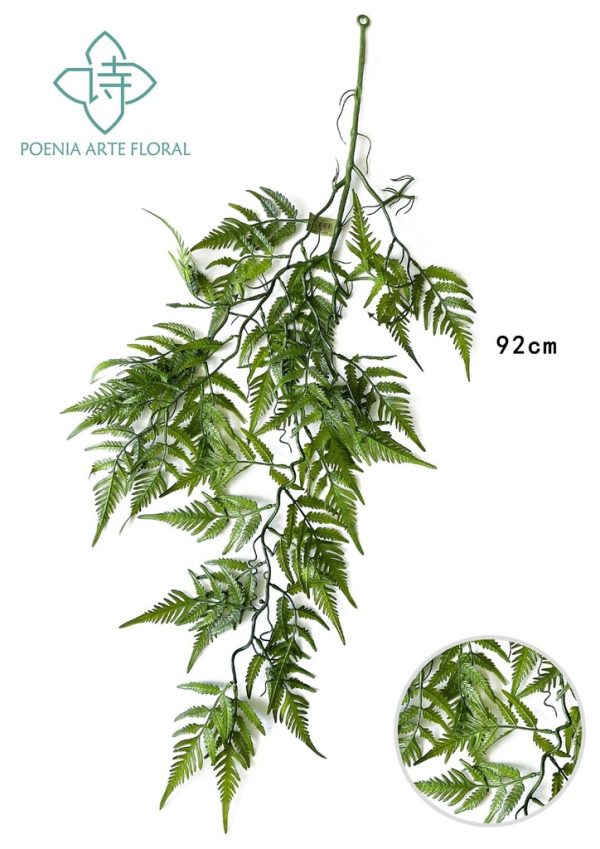 Planta colgante artificial de helecho para decoración del hogar