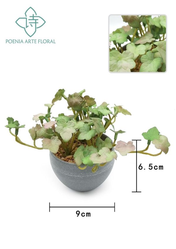 Planta de menta en maceta (gris) - Decoración de hogar