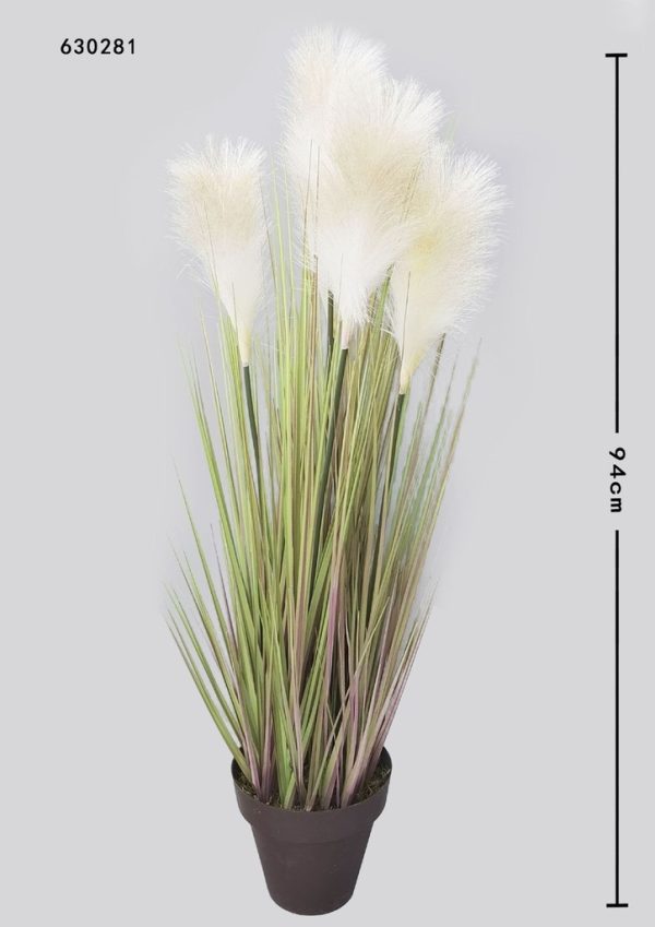 Planta de plástico con 5 cabezas 0.9 m (lavanda) - Decoración artificial