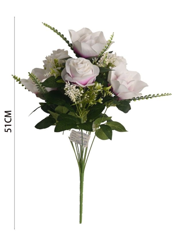 Rama artificial de magnolia 13 flores para decoración