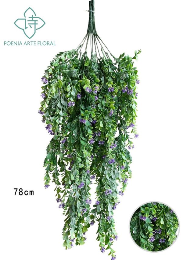 Rama de 2 piezas de flores pequeñas para colgar - decoración de pared enredadera
