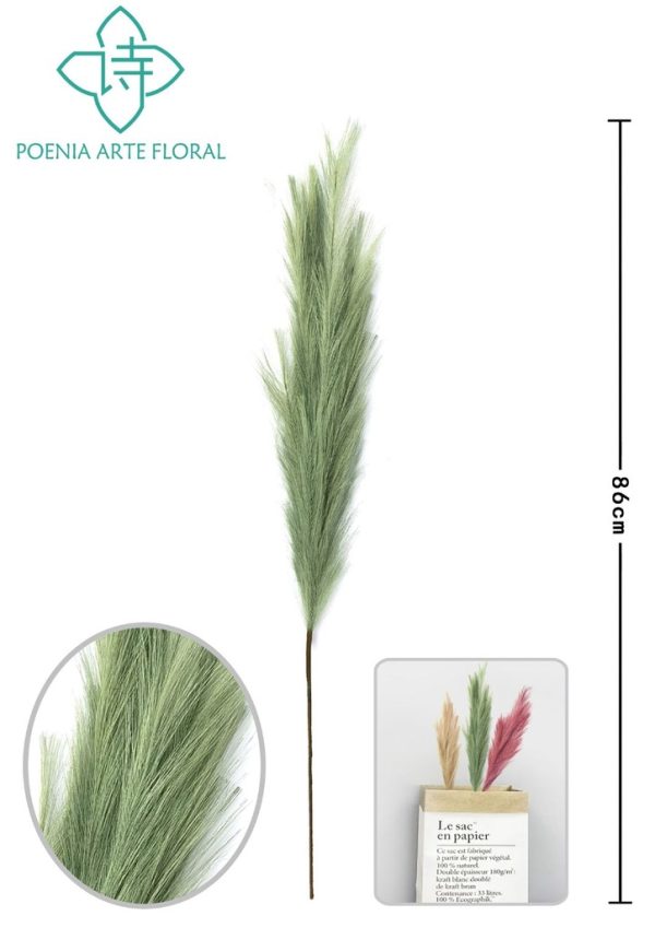 Rama de caña artificial media - Decoración floral para hogar - Imagen 2