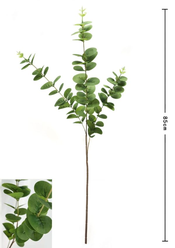 Rama de eucalipto en color verde de 85 cm - Decoración floral