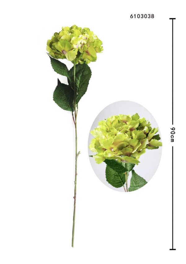 Rama de flor artificial de hortensia diámetro 22 cm - Decoración floral para hogar