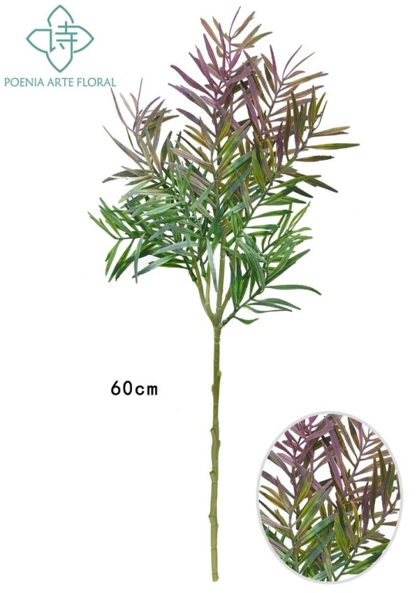 Rama de flor decorativa 630298 color verde y rosa