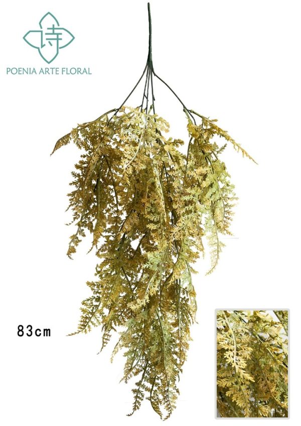 Rama de hoja amarilla artificial - decoración de pared enredadera