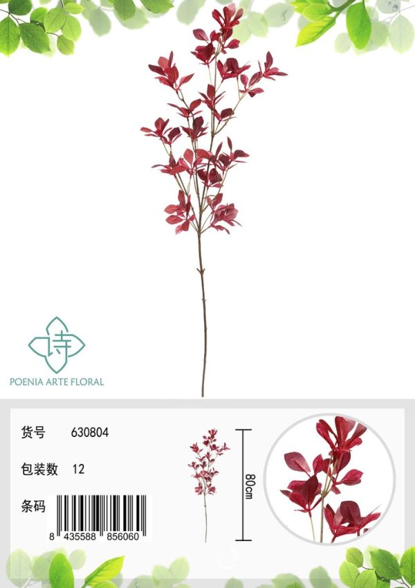 Rama de hoja colgante 81cm para decoración de interiores