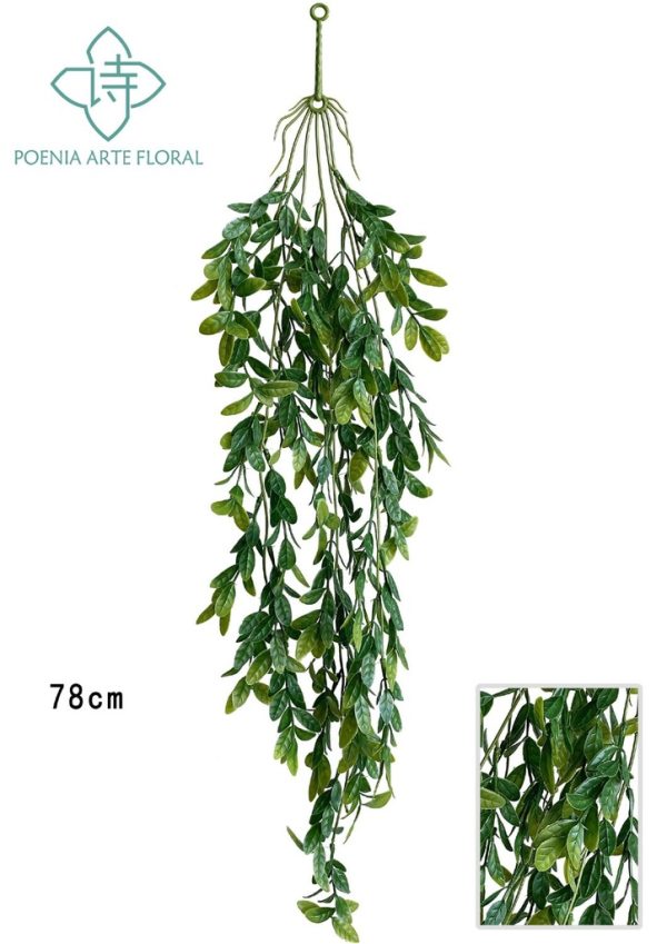 Rama de hoja pequeña con 5 cabezas encoladas - decoración de pared enredadera