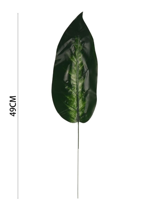 Rama de hoja verde artificial - Decoración de plantas artificiales - Imagen 3