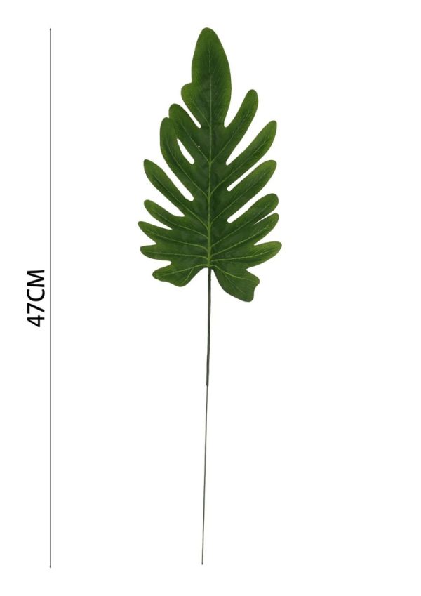 Rama de hoja verde artificial - Decoración de plantas artificiales - Imagen 4