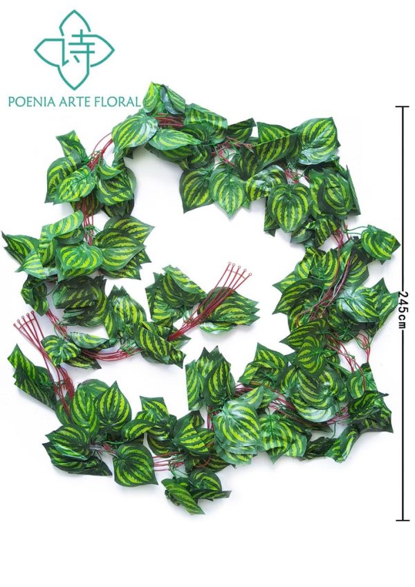 Rama de hojas artificiales verdes 18 grupos para decoración