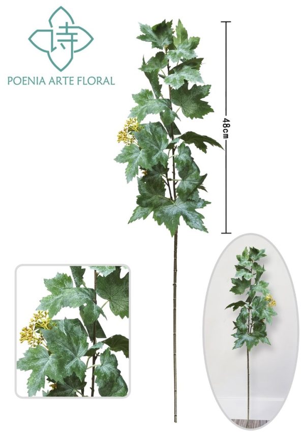Rama de hojas de parra verdes - Decoración y plantas artificiales