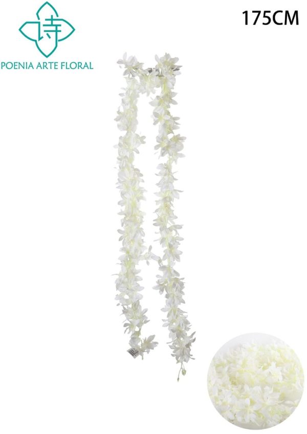 Rama de hortensias artificiales 175cm - Flores decorativas
