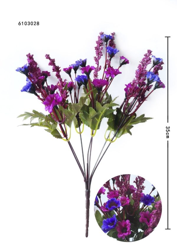 Rama decorativa de girasol pequeño 7x28cm para arreglos florales