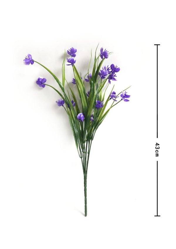 Ramillete de flores lilas de plástico para decoración