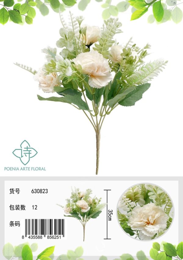 Ramo artificial de claveles - Flores decorativas